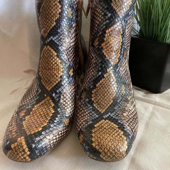 Women’s Booties, Size 6, George, Multicoloured snakeskin pattern - Picture 3 of 11